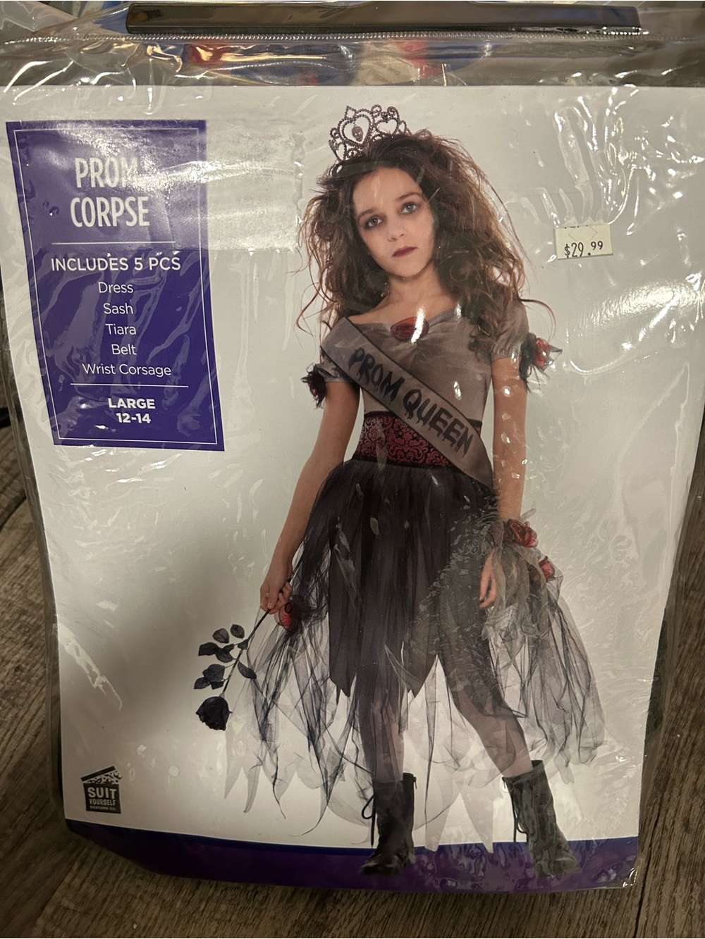 Prom Corpse Halloween costume, girls size 12-14, new